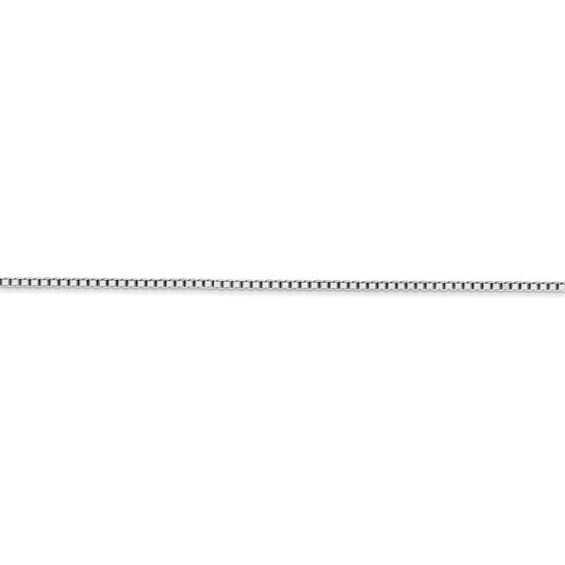 14K White Gold 14 inch 1.4mm Box with Lobster Clasp Chain