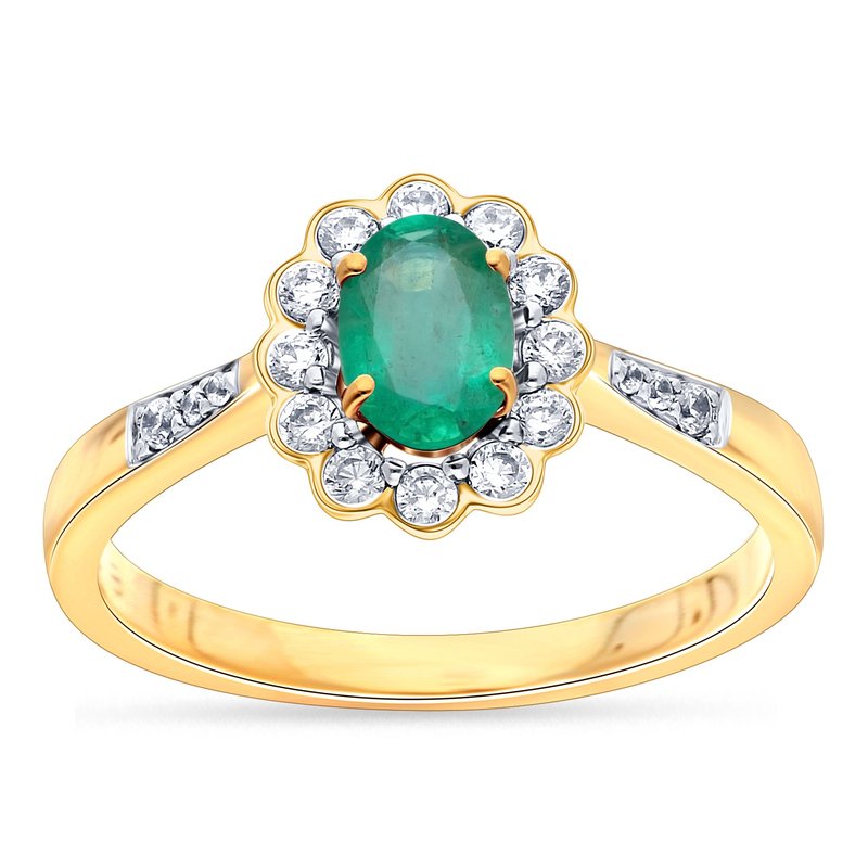 14K 0.22Ct Diamond Em Ring