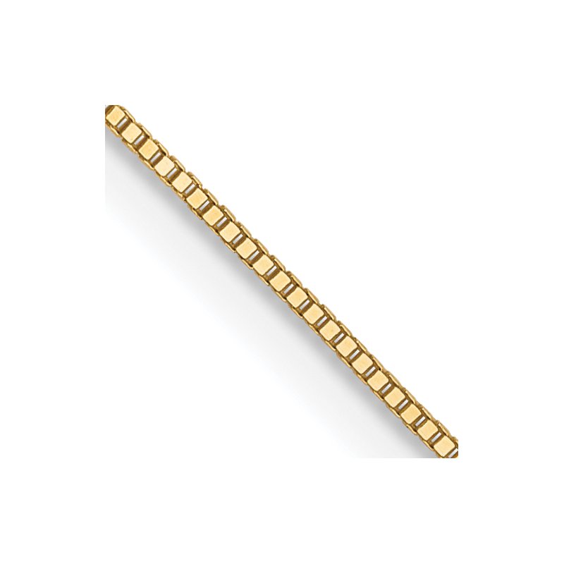10K .5mm Baby Box Chain W/ Spring Ring Clasp