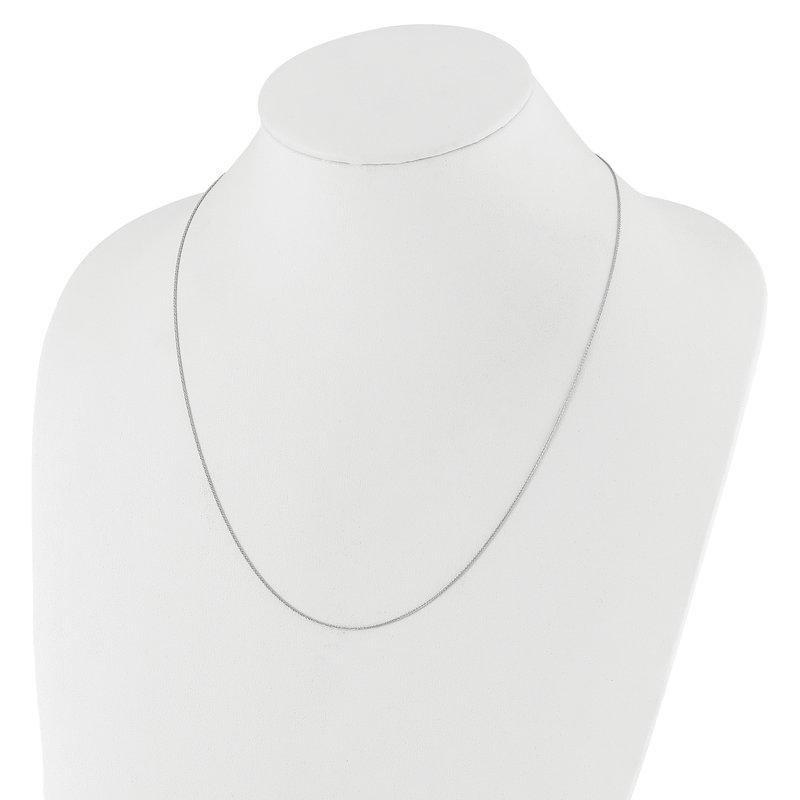 10K White Gold Adjustable .8mm Wheat Chain