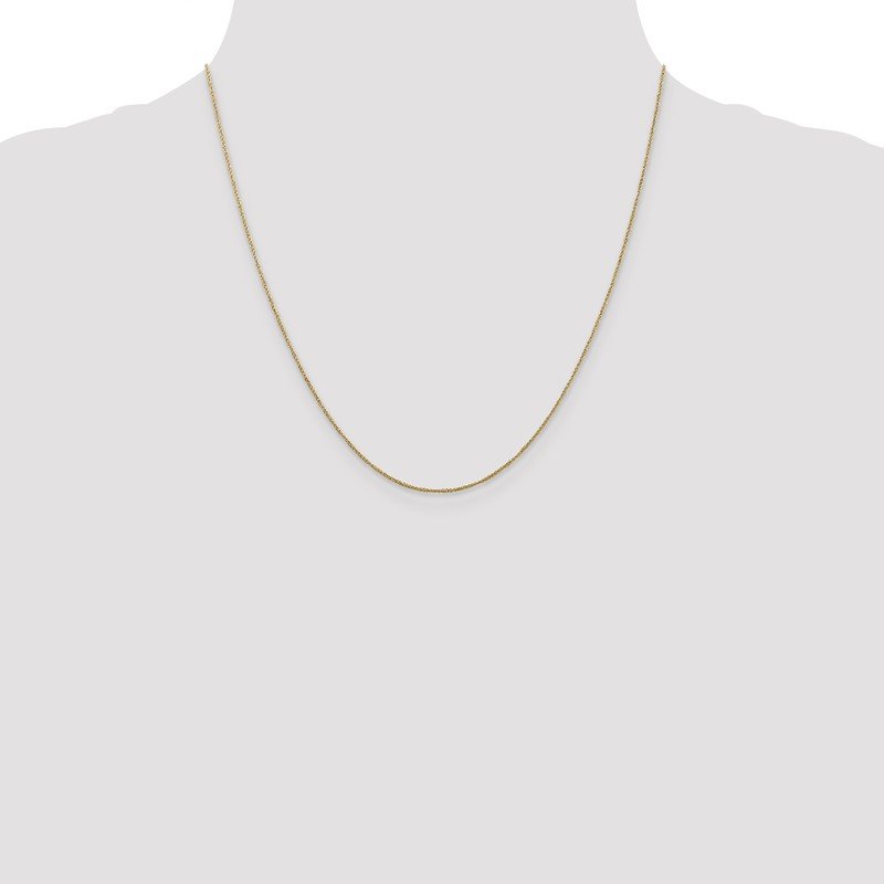 14K 14 inch .70mm Ropa with Spring Ring Clasp Chain