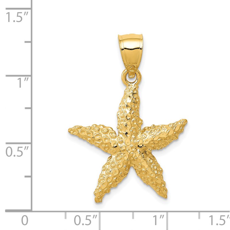 14K Starfish Pendant