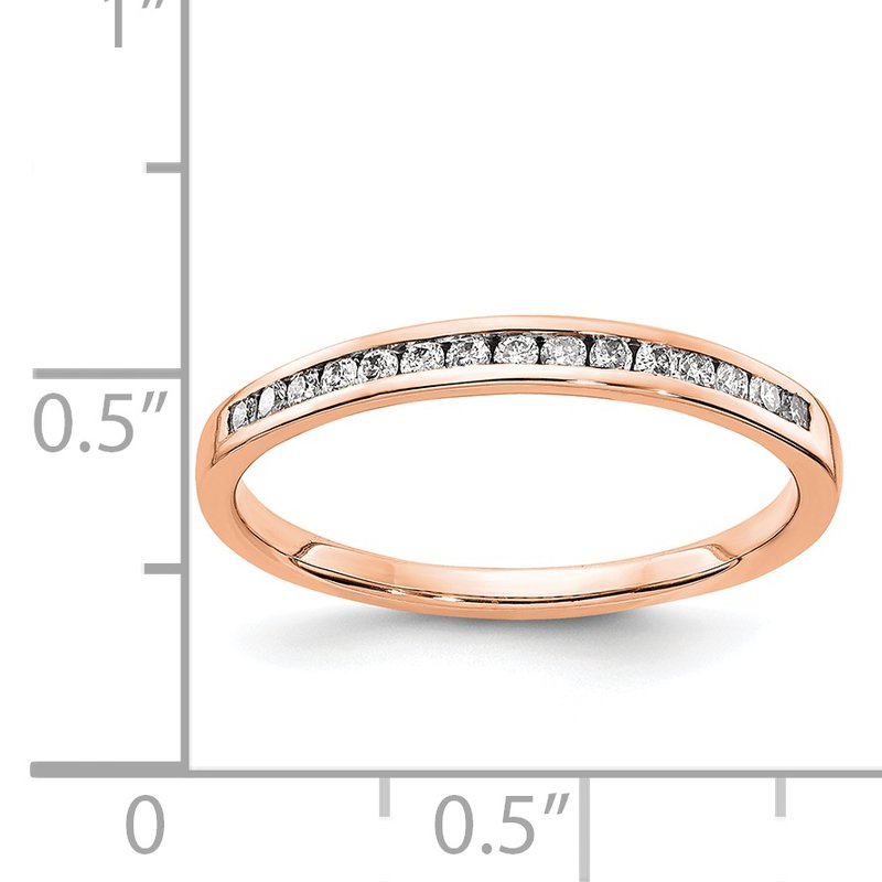 14k White Gold Pink Sapphire Channel Band