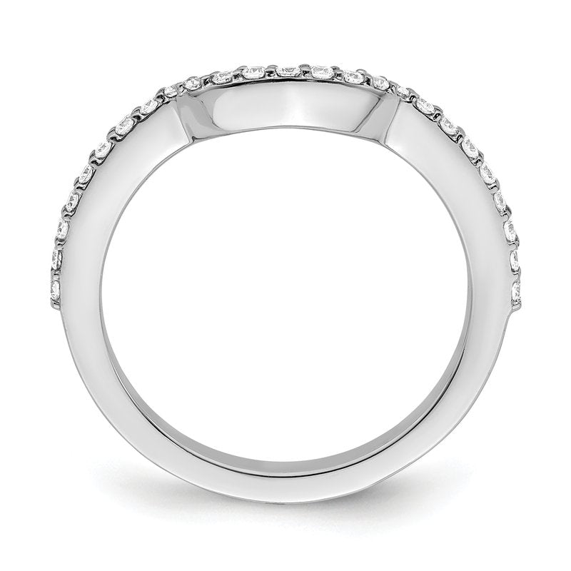 14K White Gold 1/4 carat Lab Grown Diamond VS/SI  D E F  Wedding Band