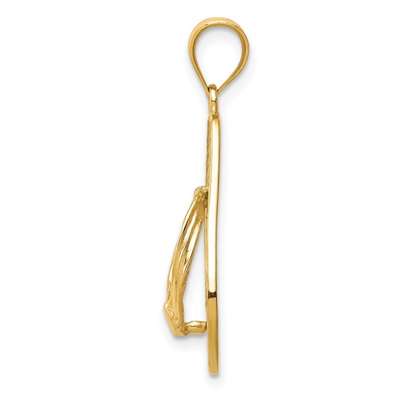 14k Mesh Flip-Flop Pendant