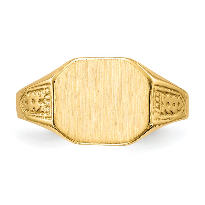 14k 11.0x9.0mm Closed Back Signet Ring