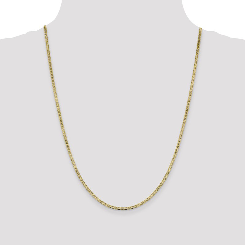 10K 2.4mm Flat Anchor Chain Anklet