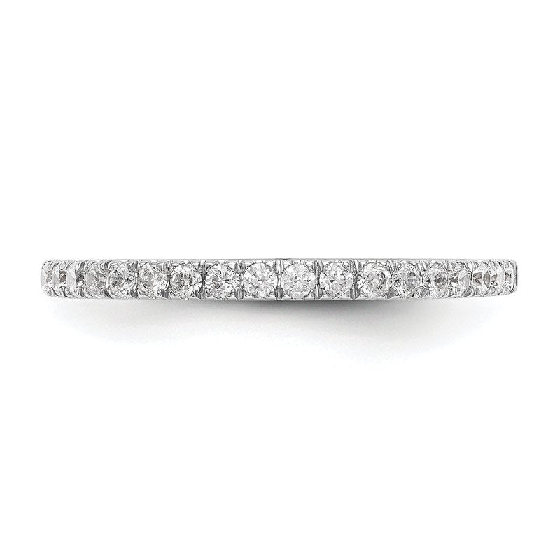 14K White Gold 3/8 carat Lab Grown Diamond VS+ F+ Complete Wedding Band