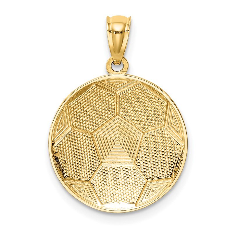 14K Domed Soccer Ball Pendant