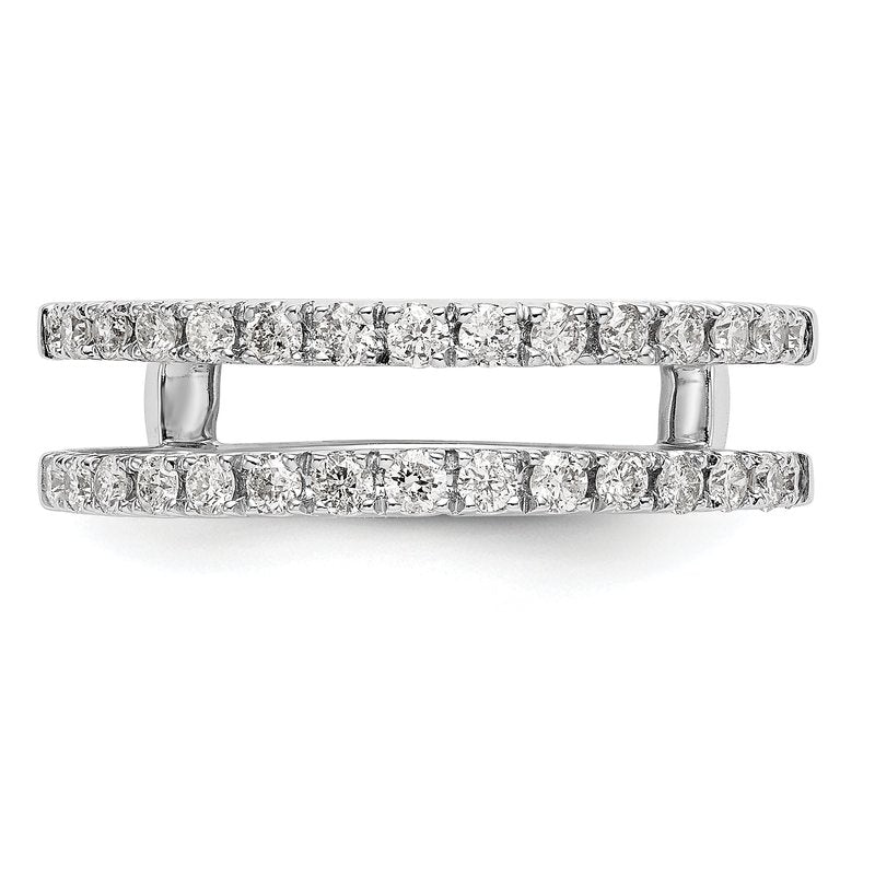 14K White Gold 1/2 carat Lab Grown Diamond VS+ F+ Complete Ring Guard