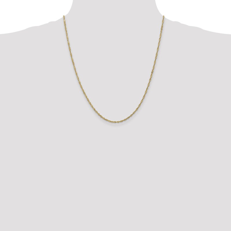 14K 1.6 mm Singapore Chain Anklet