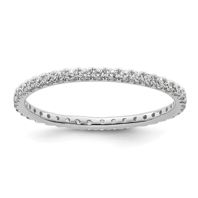 14K Rose Gold 1/2 carat Lab Grown Diamond VS+ F+ Size 4.5 Complete Eternity Band