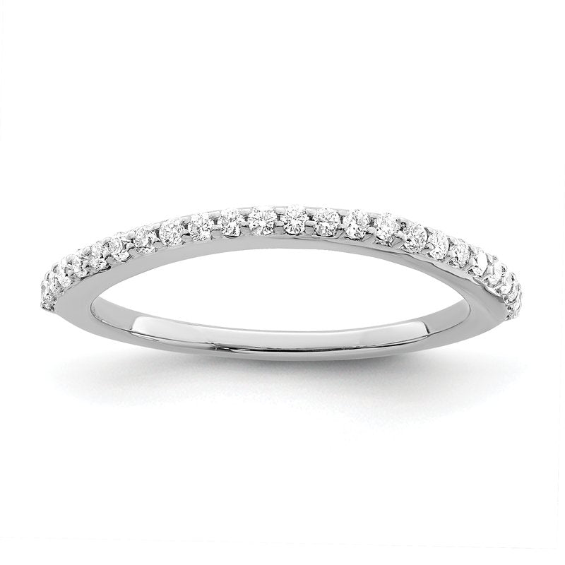 14K White Gold 1/4 carat Lab Grown Diamond VS/SI  D E F  Wedding Band