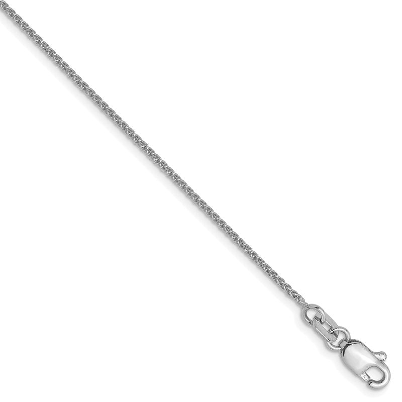 10K White Gold 1mm Spiga Chain