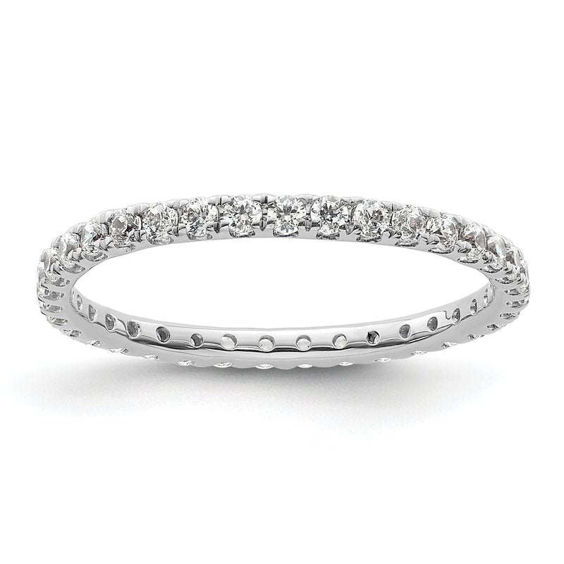 14K Rose Gold 1/2 carat Lab Grown Diamond VS+ F+ Size 4.5 Complete Eternity Band