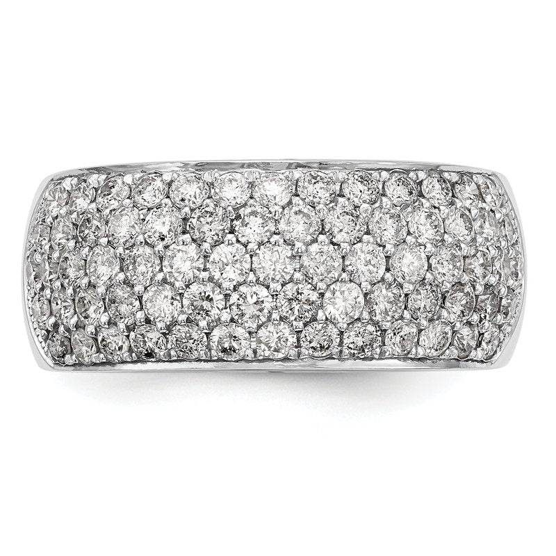 14K White Gold 1 5/8 carat Lab Grown Diamond VS+ F+ Complete Band