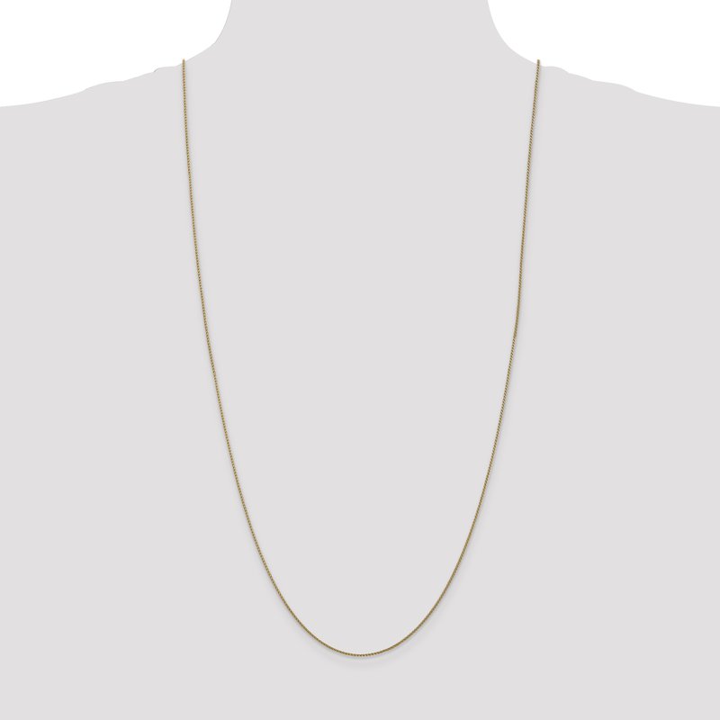 14K 10 inch 1.05mm Diamond-cut Spiga with Lobster Clasp Anklet