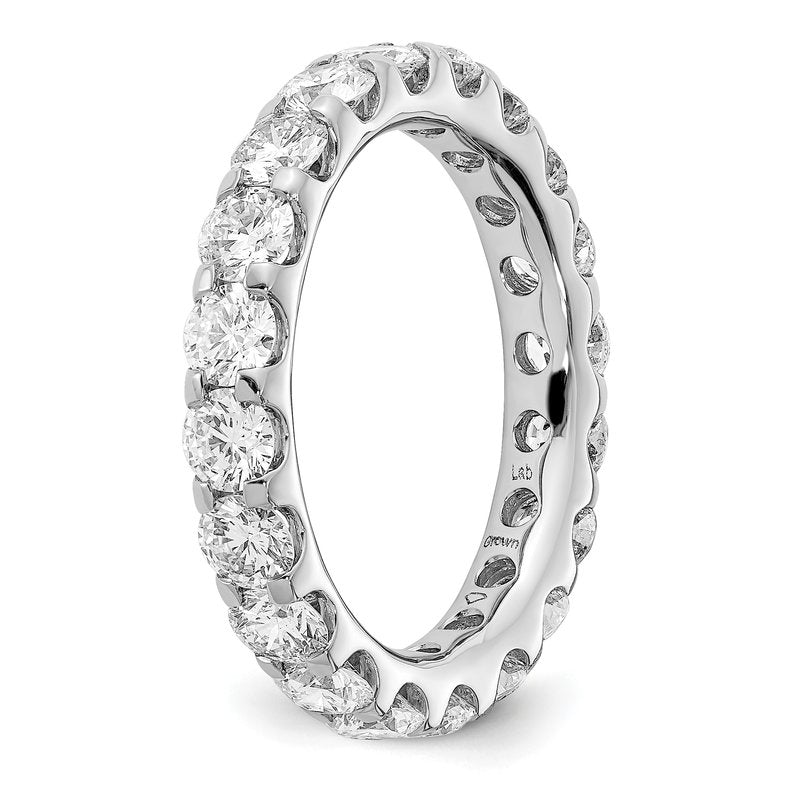 14K Rose Gold 1/2 carat Lab Grown Diamond VS+ F+ Size 4.5 Complete Eternity Band
