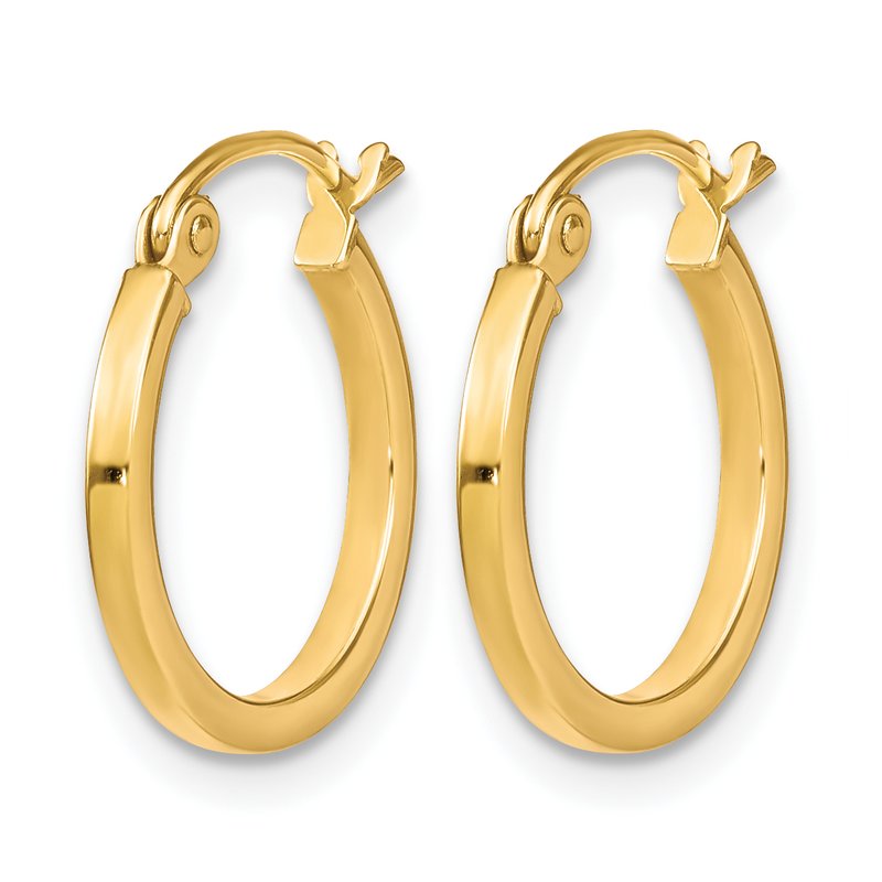 10K Polished Hinged Hoop Earrings