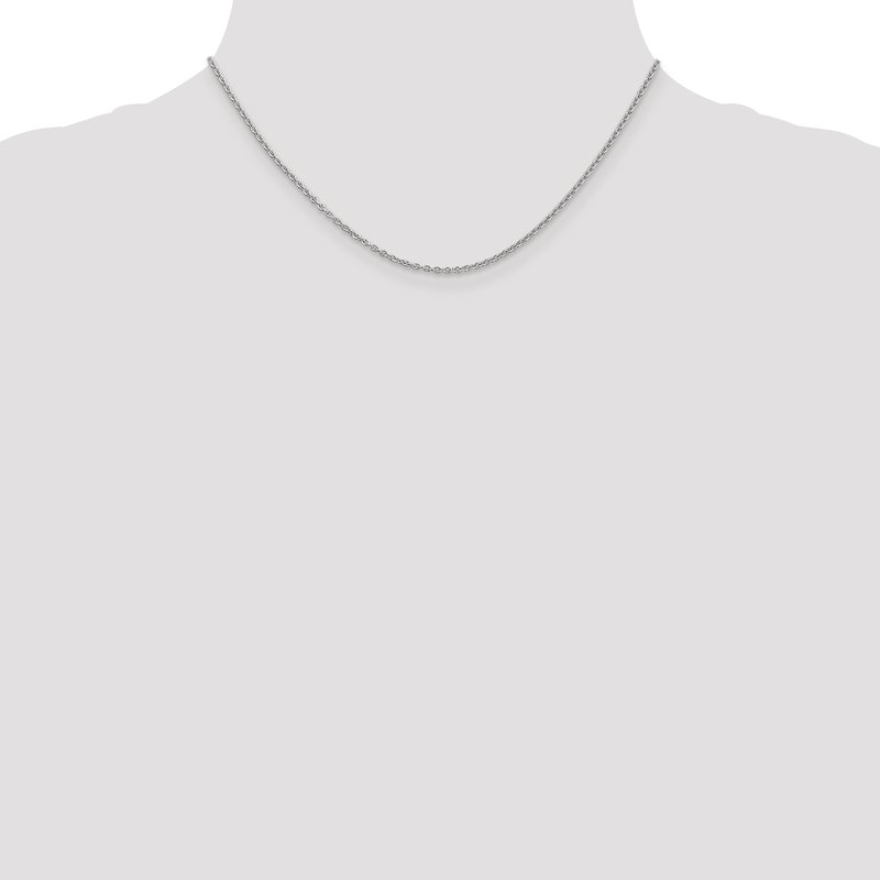14K White Gold 1.8mm Round Cable Chain