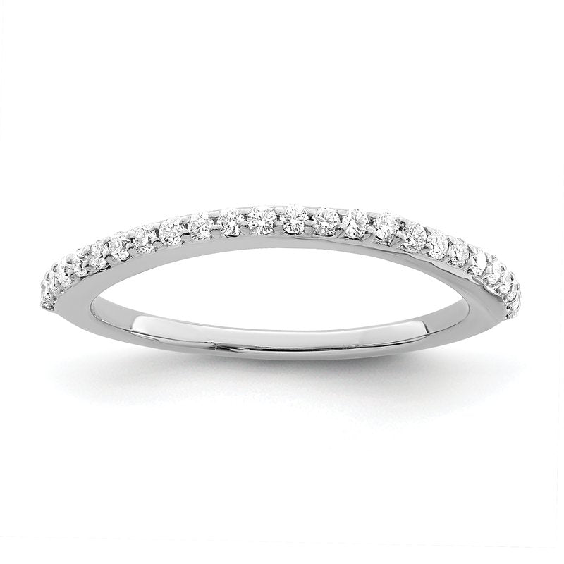 14K White Gold 1/4 carat Lab Grown Diamond VS/SI  D E F  Wedding Band