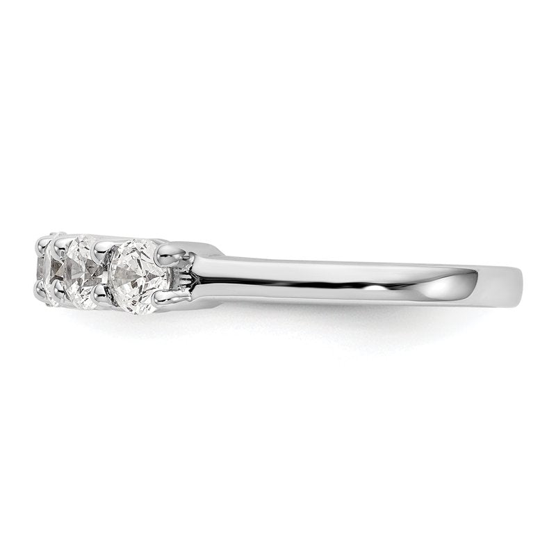 14K White Gold 3/4 carat Lab Grown Diamond VS/SI  D E F  7 Stone Band