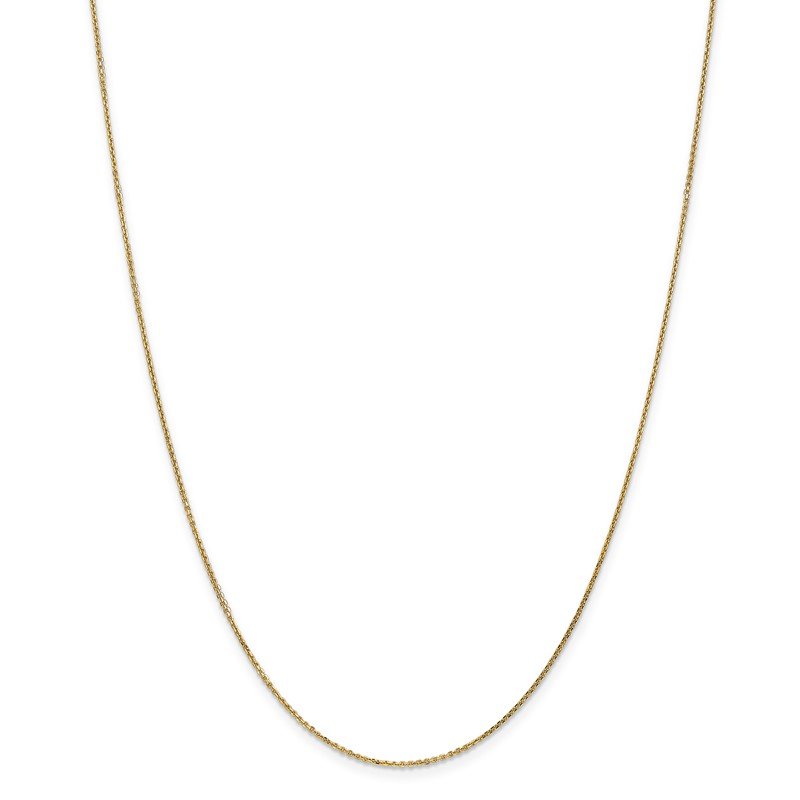 14K 14 inch .95mm Diamond-cut Cable with Lobster Clasp Chain