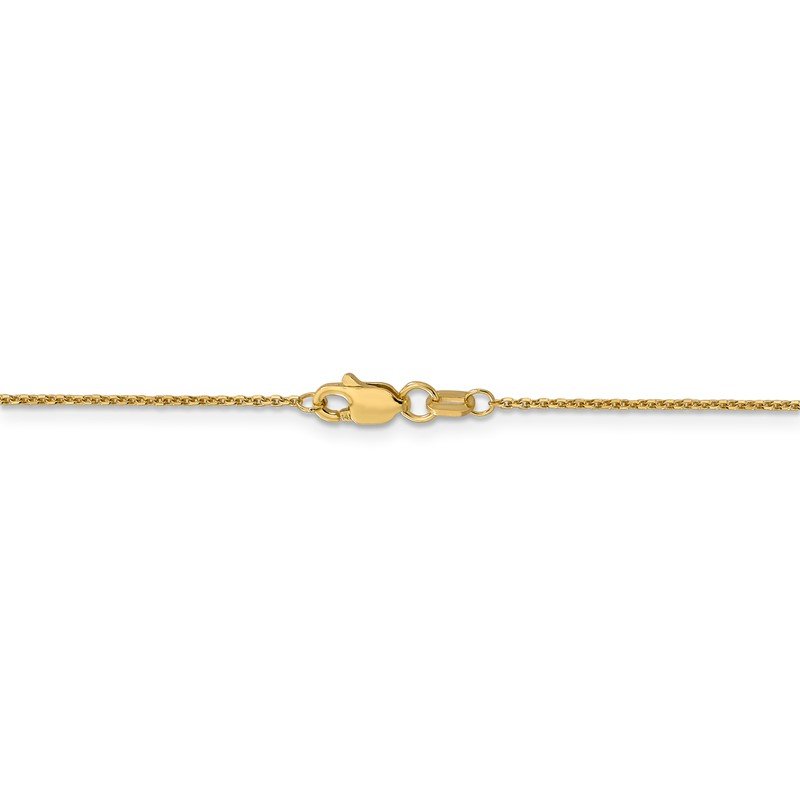 14K 14 inch .95mm Diamond-cut Cable with Lobster Clasp Chain
