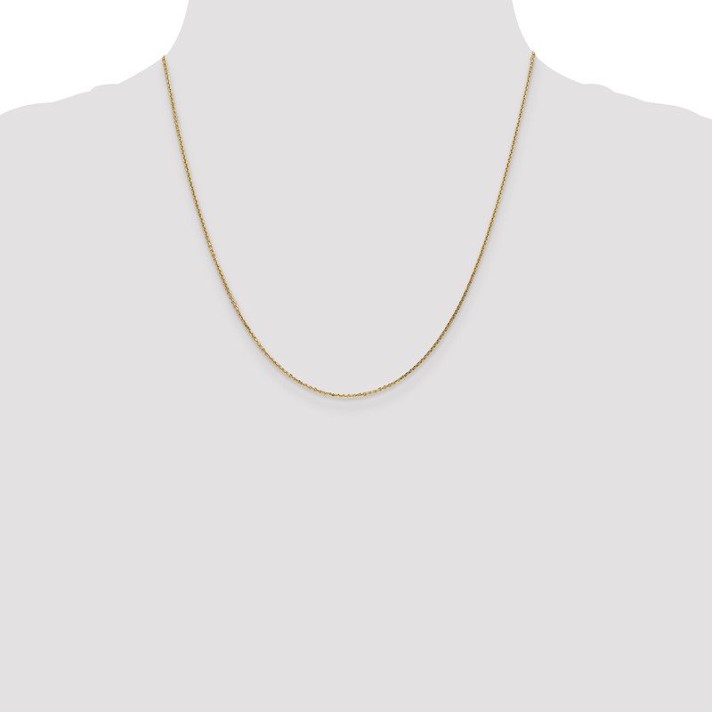 14K 14 inch .95mm Diamond-cut Cable with Lobster Clasp Chain