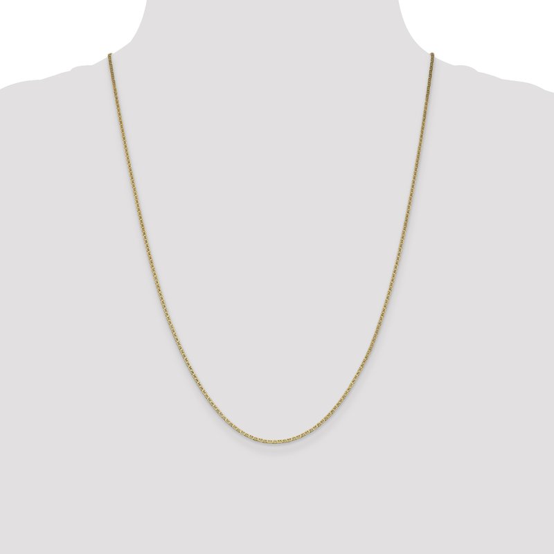 14K 10 inch 1.5mm Lightweight Flat Anchor Link with Lobster Clasp Chain Anklet