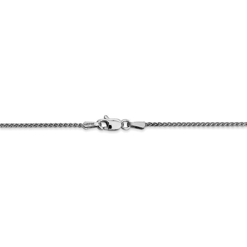 14K White Gold 10 inch 1.25mm Spiga with Lobster Clasp Anklet