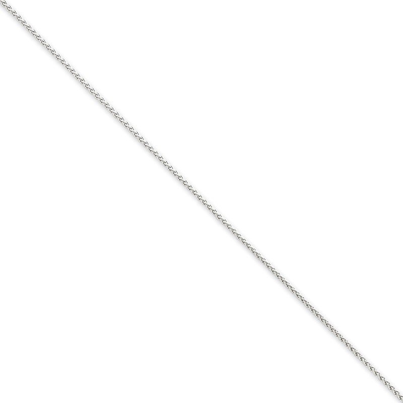 14K White Gold 10 inch 1.25mm Spiga with Lobster Clasp Anklet