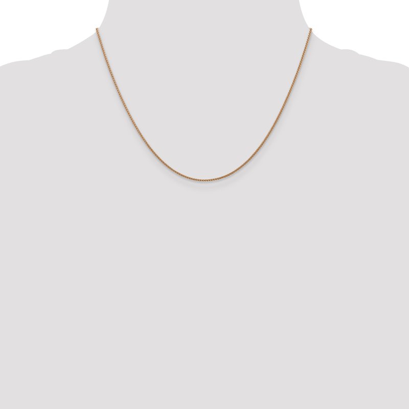 14K Rose Gold 1.0mm Spiga Chain