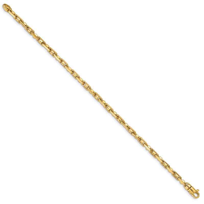 14K 18 inch 3.8mm Polished Fancy Link with Lobster Clasp Chain