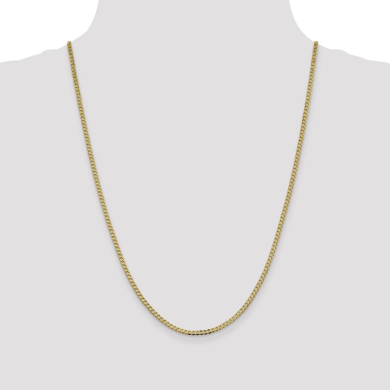 14K 2.3mm Flat Beveled Curb Chain