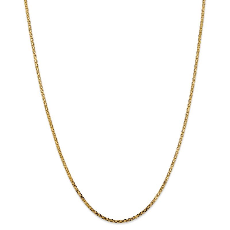 14K 10 inch 1.8mm Lightweight Flat Bismark with Lobster Clasp Anklet