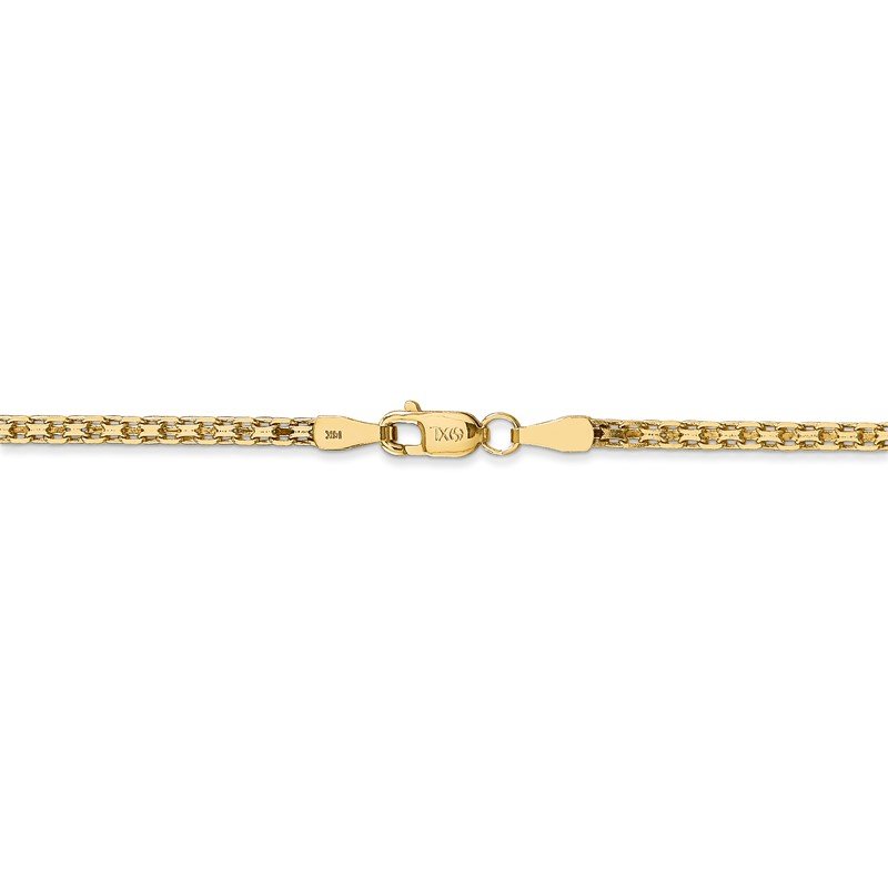14K 10 inch 1.8mm Lightweight Flat Bismark with Lobster Clasp Anklet