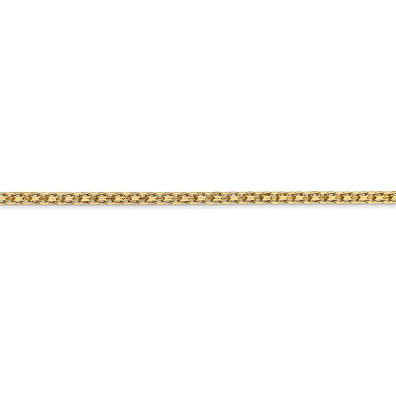 14K 10 inch 1.8mm Lightweight Flat Bismark with Lobster Clasp Anklet
