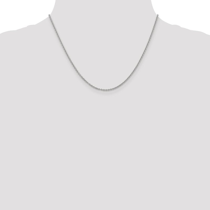 14K White Gold 1.8mm Round Cable Chain