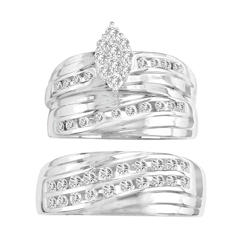 14K 1.13Ct Diamond Trio Set