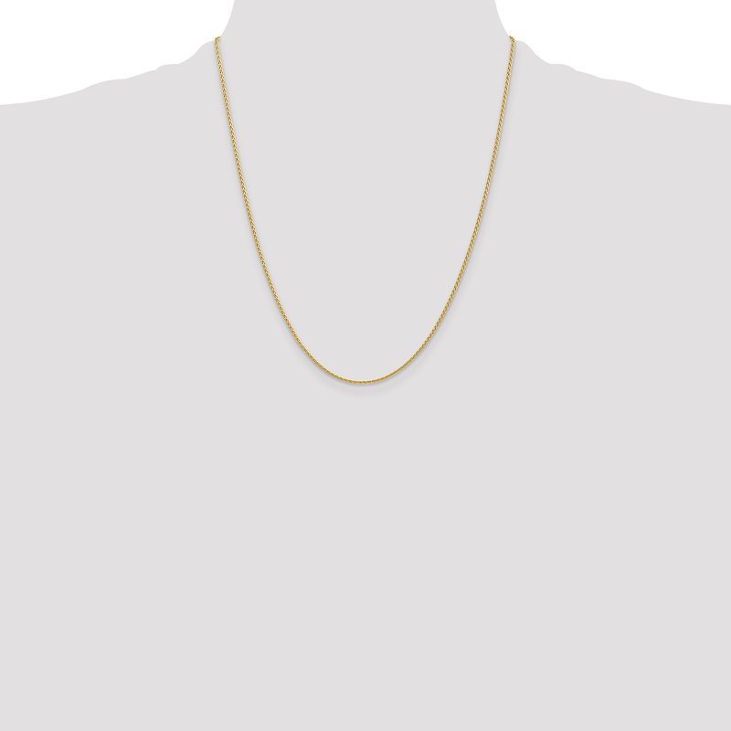 14k 6 inch 1.5mm Parisian Wheat with Lobster Clasp Chain