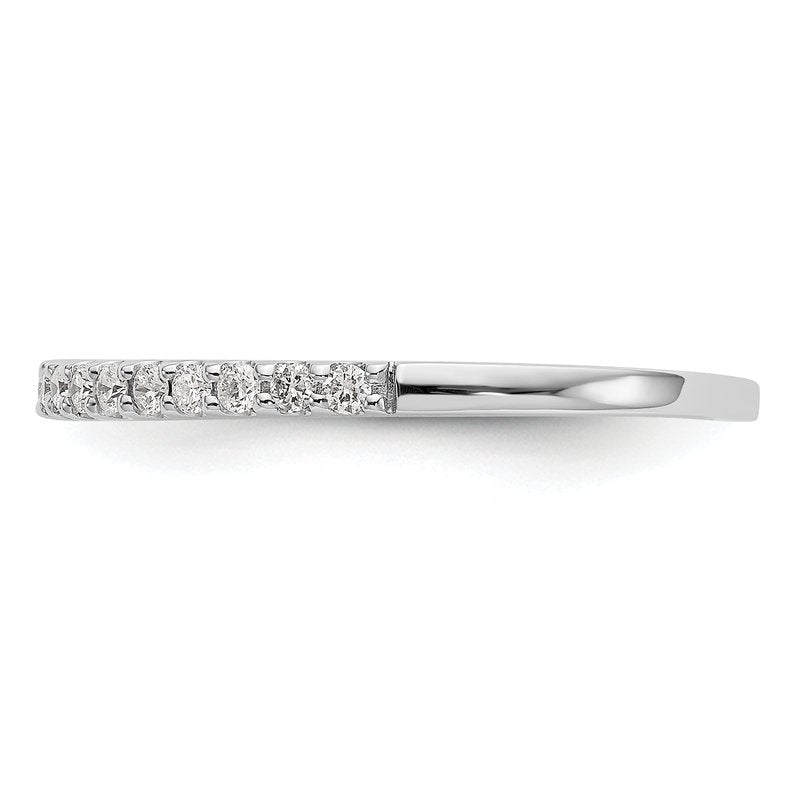 14K White Gold 1/6 carat Lab Grown Diamond VS+ F+ Complete Wedding Band