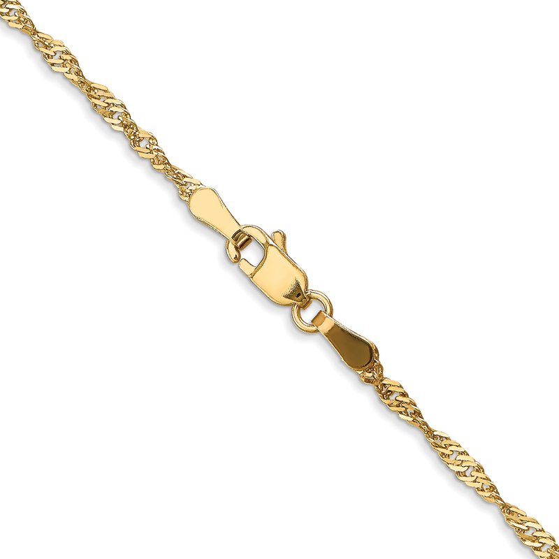 10K 1.7 mm Singapore Chain
