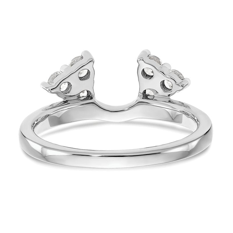 14K White Gold 3/8 carat Lab Grown Diamond VS+ F+ Complete Ring Wrap