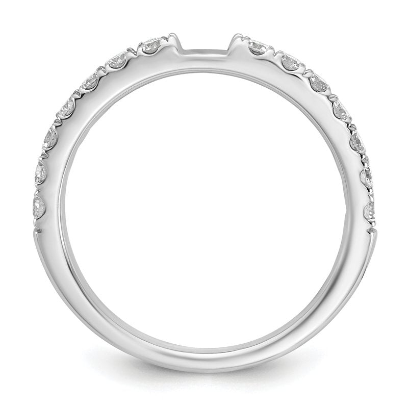 14K White Gold 1/2 carat Lab Grown Diamond VS+ F+ Semi-Mount Peg Set Engagement Ring