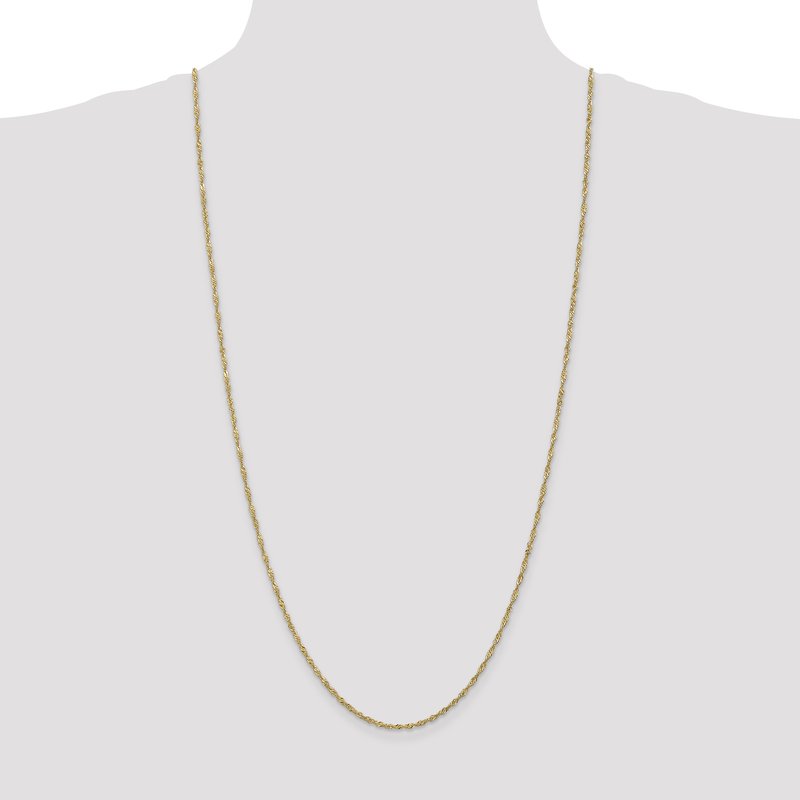 14K 1.6 mm Singapore Chain Anklet