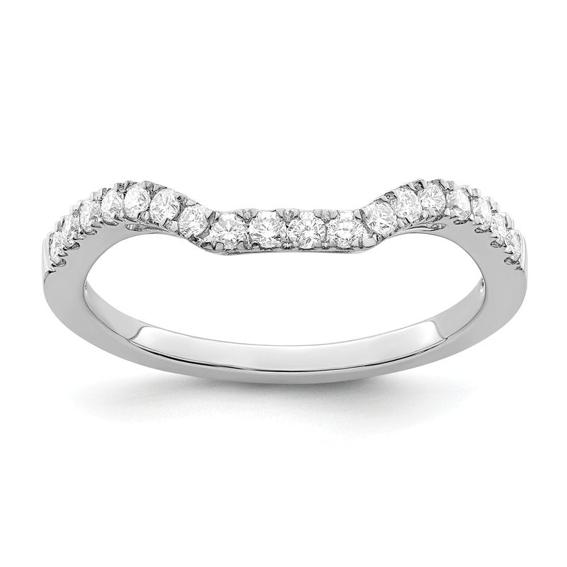 14K White Gold 1/5 carat Lab Grown Diamond VS+ F+ Complete Wedding Band