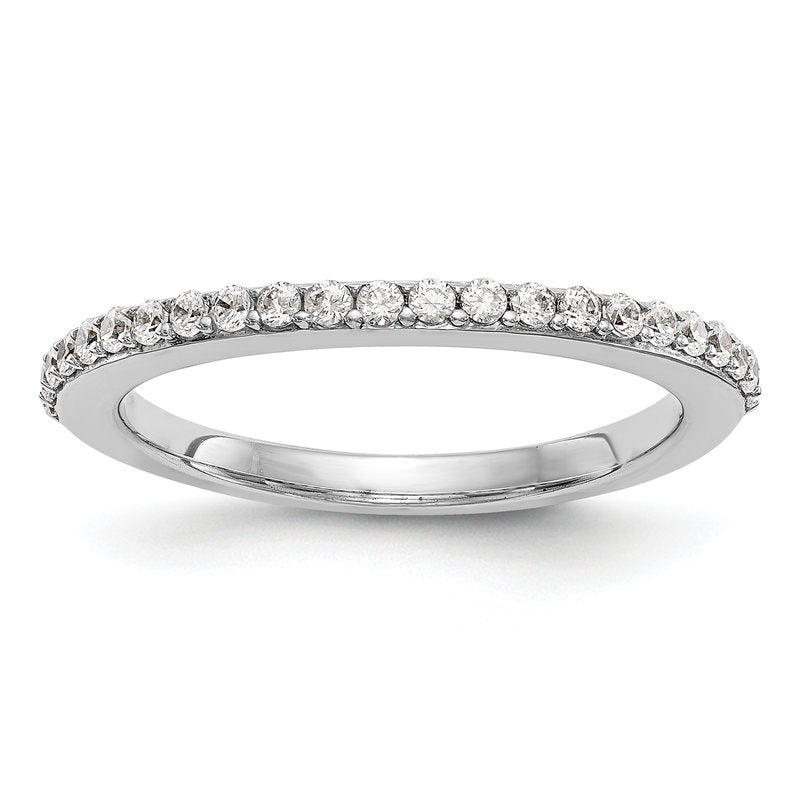 14K White Gold 1/4 carat Lab Grown Diamond VS+ F+ Complete Wedding Band
