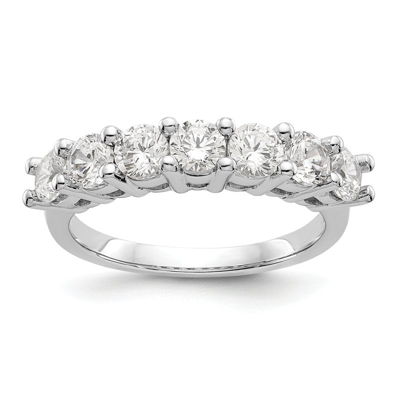 14K White Gold 3/4 carat Lab Grown Diamond VS/SI  D E F  7 Stone Band