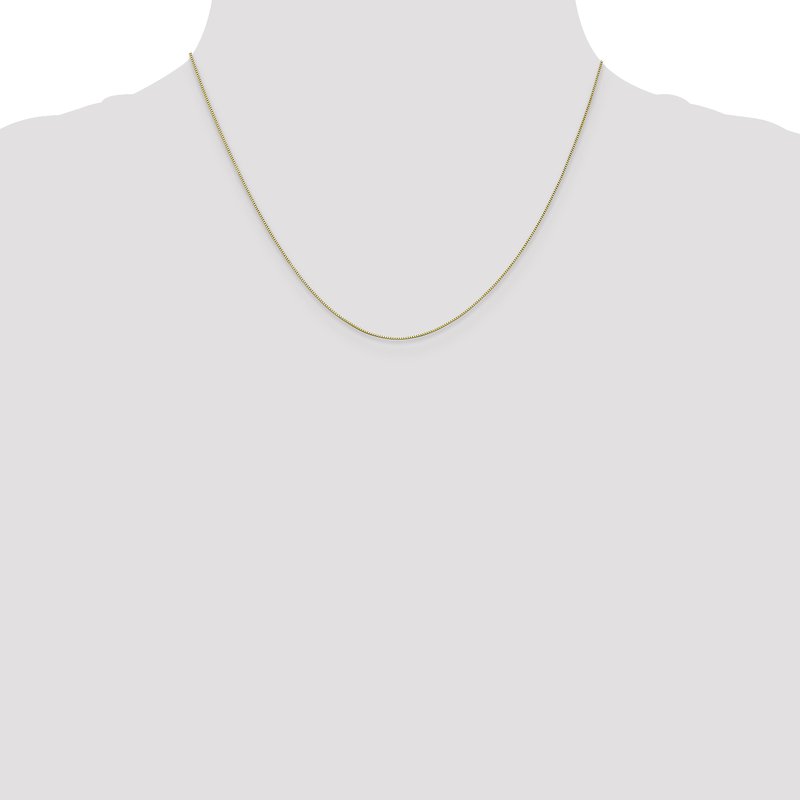 10K .5mm Baby Box Chain W/ Spring Ring Clasp